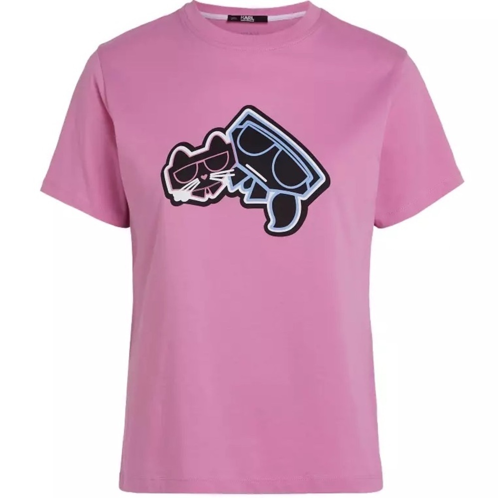 Karl Lagerfeld Candy Pink Kocktail T-shirt M